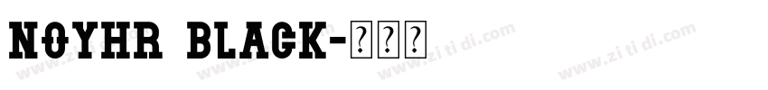NoyhR Black字体转换 NoyhR Black字体转换